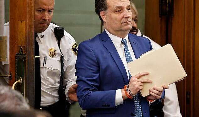 Art fraudster Brian Walshe enters the courtroom in Norfolk Superior Court in Dedham for opening statements in his murder trial