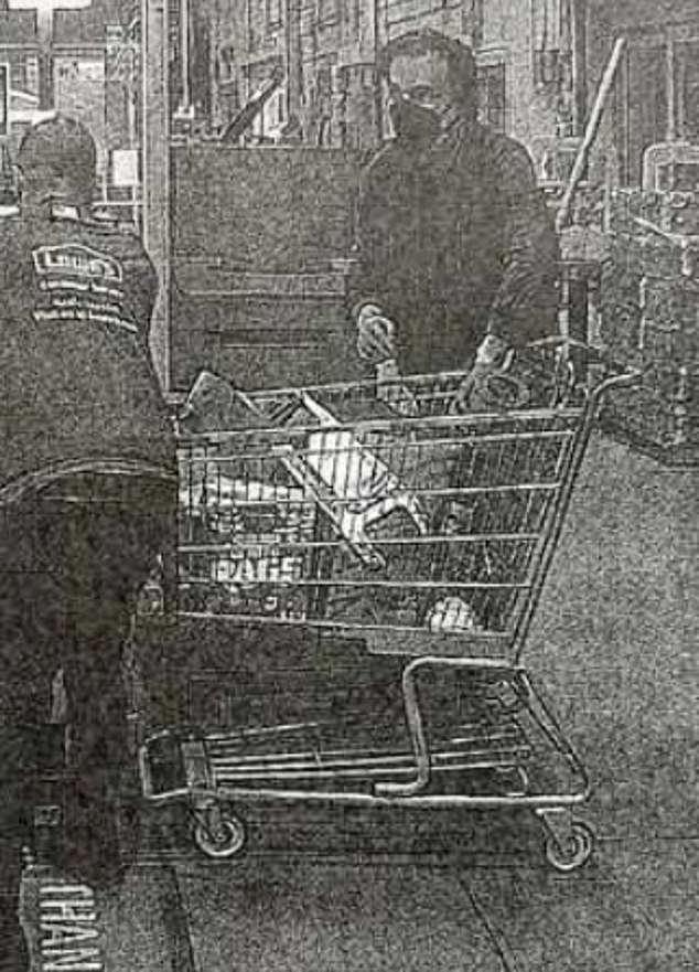 Surveillance footage captured Walshe buying several items from a Home Depot on January 1, 2023, including mops, brushes, splash guard goggles and a utility knife