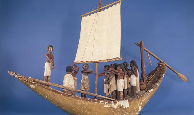 One item in the loan is a very delicate wooden model of an Egyptian river boat thought to be 4,000 years old