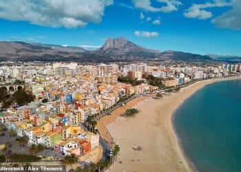 An aerial view of Costa Blanca in Spain. Police are investigating the shooting