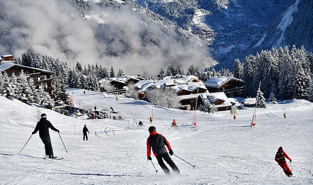 Skiers in the French Alps. A 24-year-old British skier has died after he fell 'almost 300m' down a steep off-piste slope in the French Alps