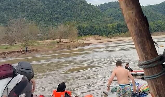 More than a hundred passengers, including British tourists, were left scrambling for their lives when their boat capsized in Laos