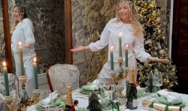 Former TOWIE star Lydia Bright went the extra mile by adding personalised place mats