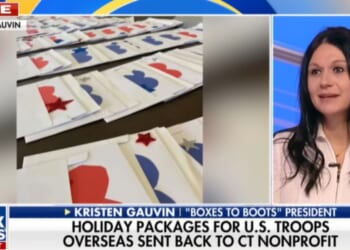 Boxes to Boots President Kristen Gauvin detailed her organization's troubles with sending boxes to troops overseas in a Fox News interview on Dec. 10, 2025.