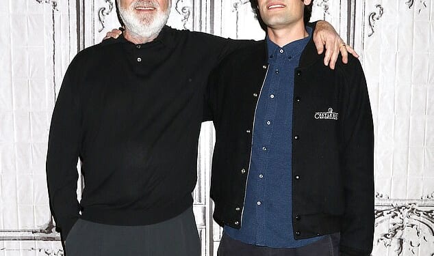 Rob Reiner is pictured with his son Nick (right), who has been charged with the murder of his father and mother Michele