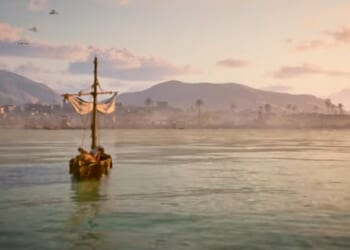 A fishing boat from the biblical era.