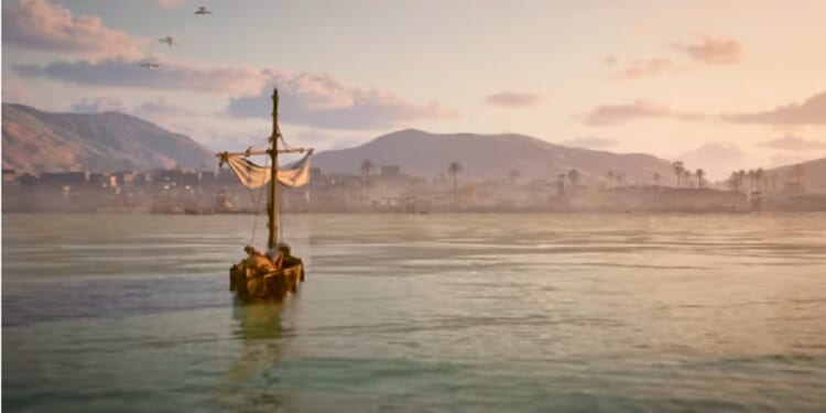 A fishing boat from the biblical era.