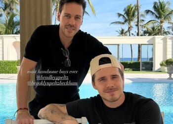 Nicola Peltz has shared a sweet snap of husband Brooklyn Beckham with her brother as she heads home for Christmas