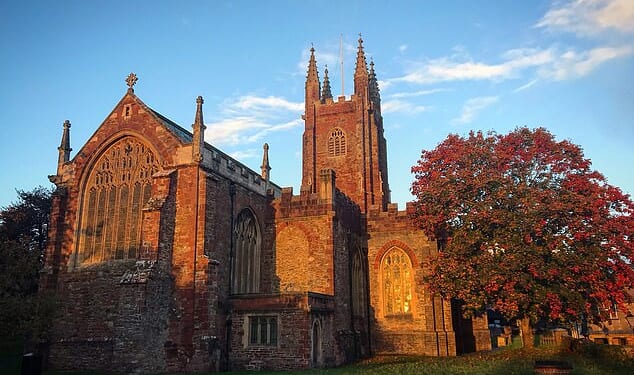 The 500-year-old St Mary's church in Totnes, Devon, is one church which is facing slow decay and at risk of collapse
