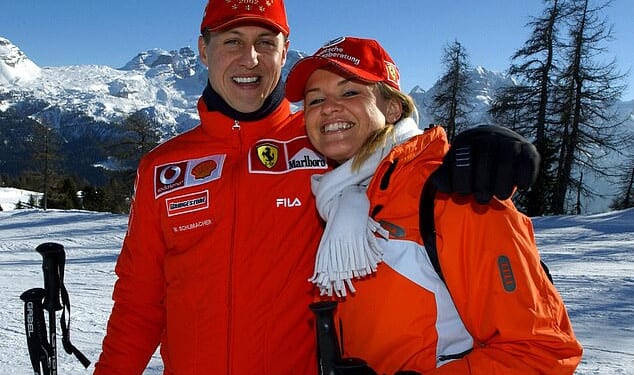Michael Schumacher (pictured in 2003) is fiercely protected by his family after suffering a horror skiing accident 12 years ago