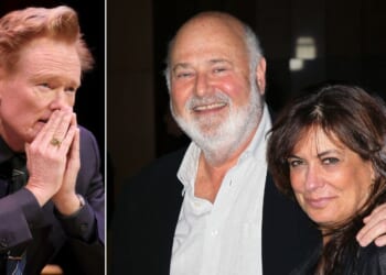 Conan O'Brien, left, reportedly asked guests not to call police after Rob and MIchele Reiner's son Nick disrupted a party at his house.