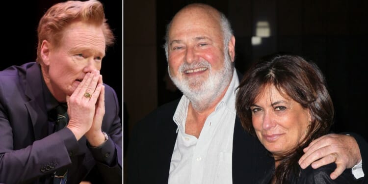 Conan O'Brien, left, reportedly asked guests not to call police after Rob and MIchele Reiner's son Nick disrupted a party at his house.