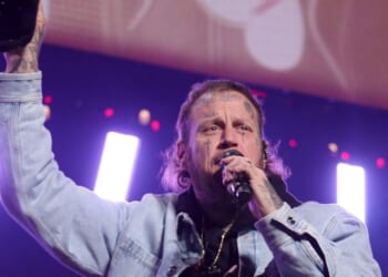 Musician Jelly Roll performs at the iHeartRadio Hot 99.5's Jingle Ball 2025 event at Capitol One Arena on Dec. 16, 2025 in Washington, DC.