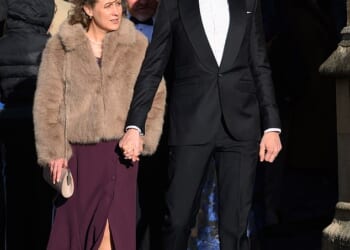 Dan Walker made a rare appearance with wife Sarah as they attended his Strictly co-star Adam Peaty's 'unforgettable' wedding to Holly Ramsay on Saturday