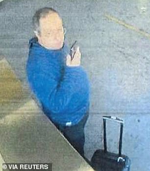 Claudio Neves Valente, the suspect in the Brown University shooting in Providence, Rhode Island, picks up a vehicle at an Alamo Rent a Car facility