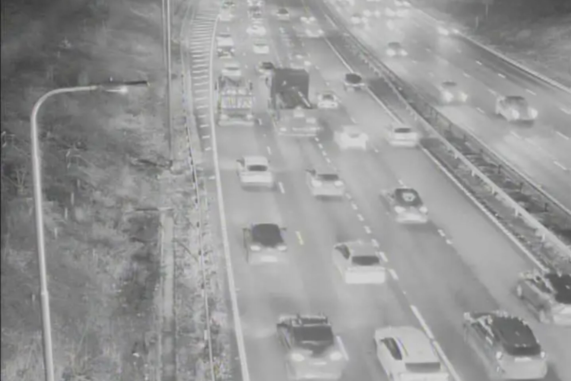 An image collage containing 1 images, Image 1 shows Traffic on the M6 at Junction 12