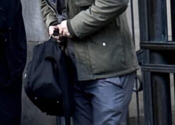 Gary Towsey, 43, arrived at the plush Bonham Hotel in Edinburgh dressed in full Highland regalia, including a kilt, jacket and shoes