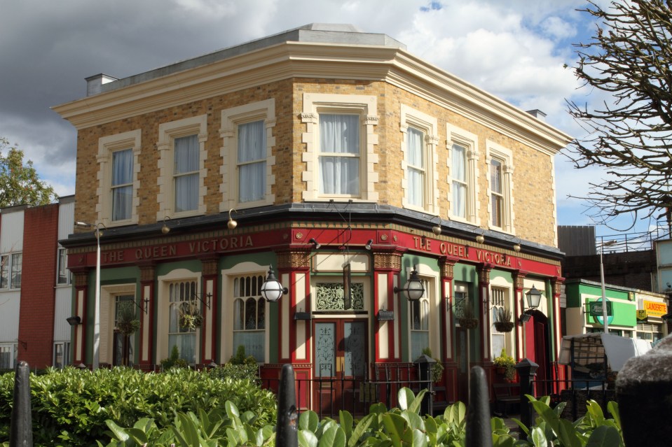 The Queen Victoria Pub in Albert Square, London.
