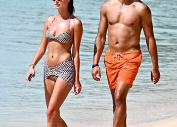 Trent Alexander-Arnold's stunning girlfriend Estelle Behnke stole the show in a skimpy Goyard bikini during their romantic winter getaway in Barbados on Sunday