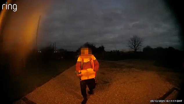 Kaz Hill believes it's the same courier who turned up at her house in Frieston with a parcel - but took it with him when he left