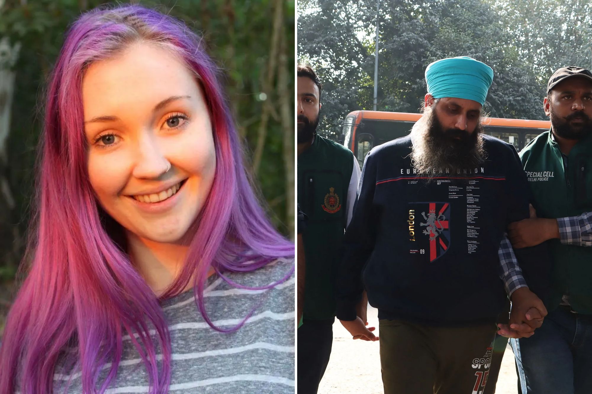 An image collage containing 2 images, Image 1 shows Toyah Cordingley, Image 2 shows INDIA-AUSTRALIA-CRIME-COURT