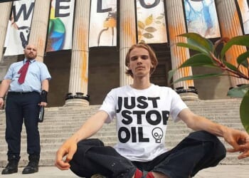 Privately educated Arthur Clifton, 25, is a leading organiser for anti-capitalist group Take Back Power
