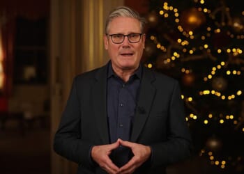Keir Starmer delivered his near three minute Christmas message but it was met with anger