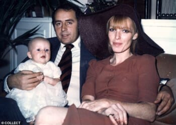 Glenys Roberts with her then husband Doug Hayward and daughter Polly