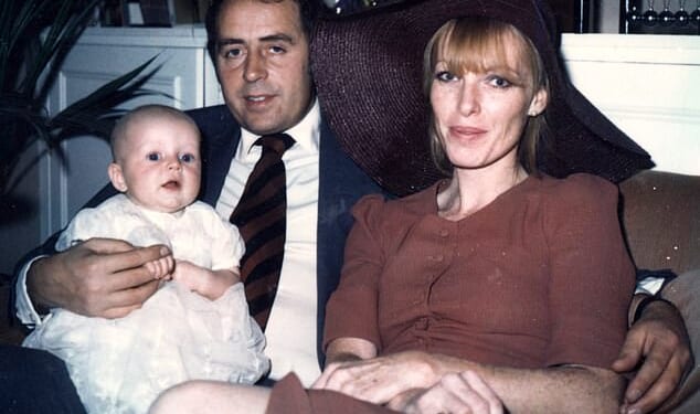 Glenys Roberts with her then husband Doug Hayward and daughter Polly