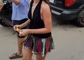 Gary Lineker was spotted by fans taking a stroll on the streets of Mexico with his daughter-in-law, Bella, and son Harry