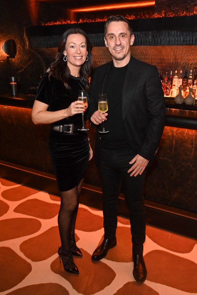 Emma Neville and Gary Neville attend the VIP launch of FENIX Manchester.