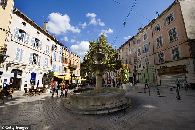 The birth of his children in June 2017 was announced by George on French TV, and he has frequency stated that he admires the country’s privacy laws (Brignoles village pictured)
