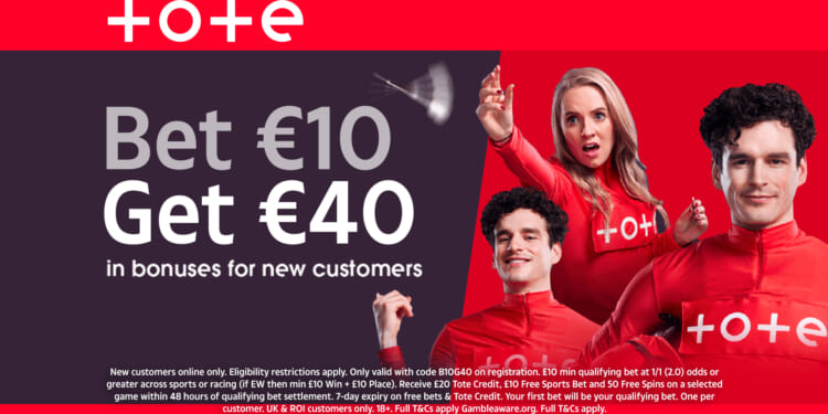 Get £40 in free bets and bonuses when you stake £10 on football with Tote