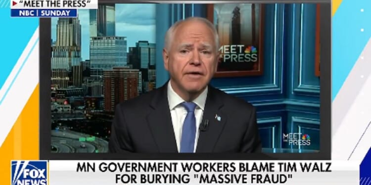 Minnesota Gov. Tim Walz speaks on NBC's "Meet the Press" on Sunday.