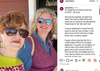 Carmen Schmidt (pictured right) with Mrs Shearman who perished in the Boxing Day fire alongside her two young children