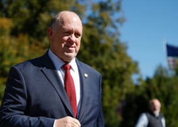 White House border czar Tom Homan walks back to the White House after conducting a television interview on Oct. 16, 2025, in Washington, D.C.