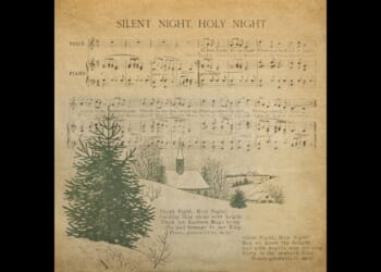 This Getty stock image shows old sheet music for "Silent Night."