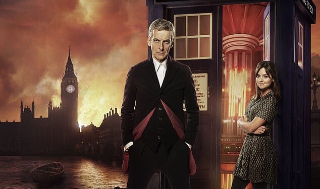 Peter Capaldi with co-star Jenna Coleman