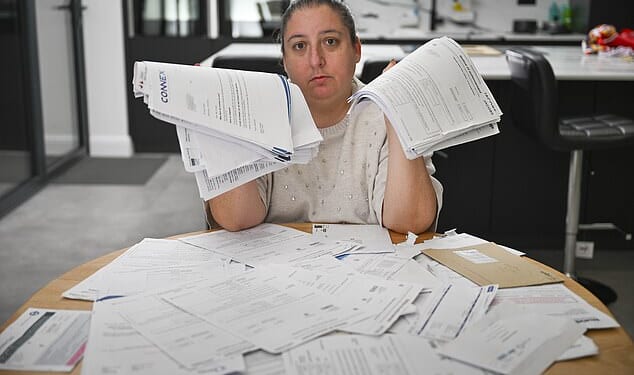 Lisa Freedman has received in excess of 2,000 letters chasing 'hundreds of thousands' of pounds in unpaid bills after fraudsters used her address to register cars and bank accounts