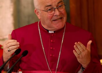 The Archbishop of York says he was 'intimidated' by Israelimilitias during a visit to the Holy Land