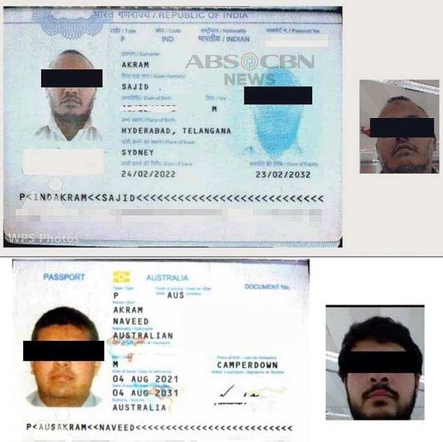 Photos have also emerged of the father and son's passports