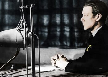 Edward VIII giving his abdication speech to the nation on 11 December 1936