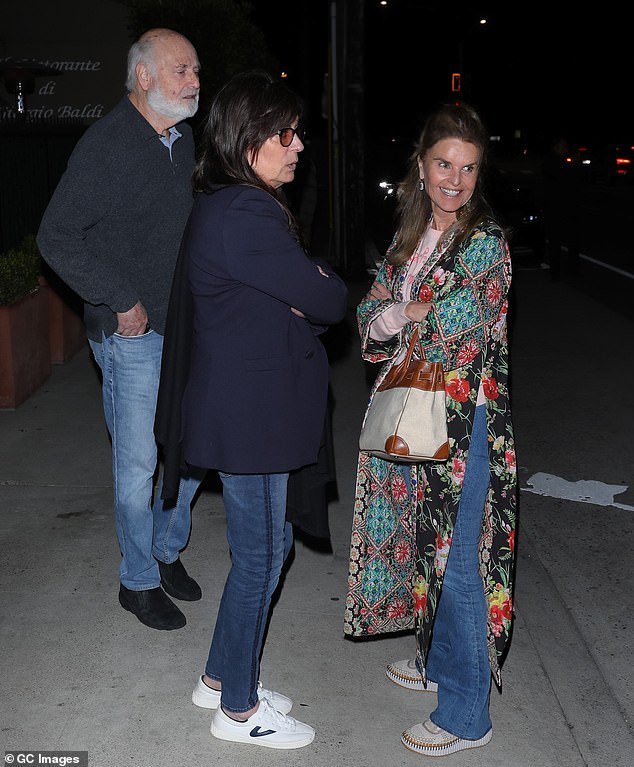 In an exclusive interview with the Daily Mail, Amici restaurant owner Tancredi DeLuca revealed that Rob, 78, and Michele, 70, spent their final night out dining at his spot with friend Maria Shriver; (Rob, Michele and Maria leaving Giorgio Baldi in May 2024)