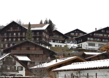 A general view of the Institut Le Rosey Gstaad winter campus on January 16, 2014 in Gstaad, Switzerland
