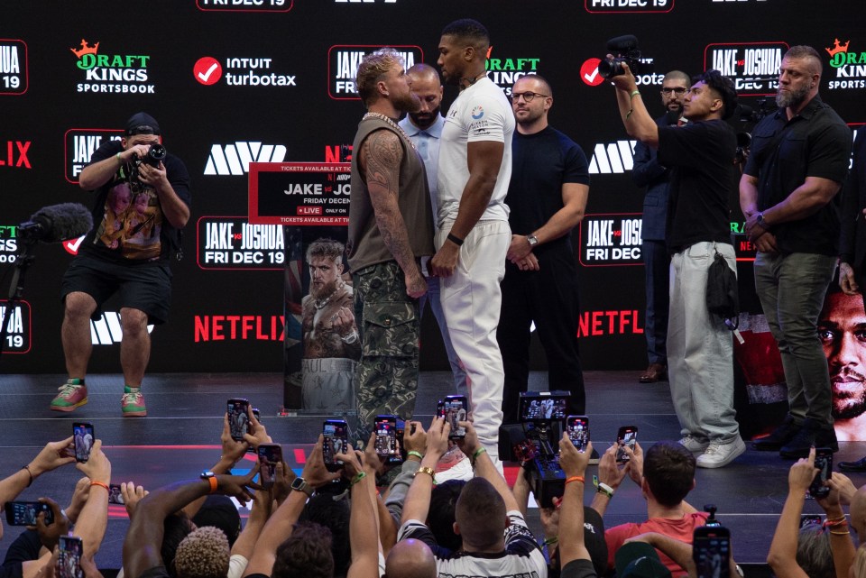 Anthony Joshua and Jake Paul press conference