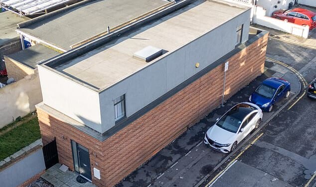 The Dagenham property (pictured) has been likened to the Bibby Stockholm barge - but is on sale for £500,000