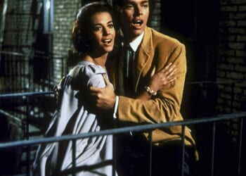 Actress Natalie Wood and Richard Beymer in a scene from the movie 'West Side Story'