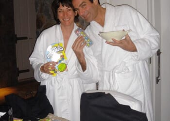 A trove of files released this week by the DoJ related to the Epstein investigation included photos of Copperfield and Ghislaine Maxwell wearing matching white bath robes together