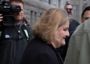 Milwaukee County Circuit Judge Hannah Dugan exits a Milwaukee federal courthouse on May 15, 2025 in Milwaukee, Wisconsin.