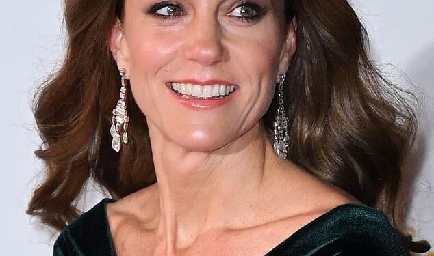 Kate, 43, was resplendent as she returned to the red carpet after completing cancer treatment when she attended the Royal Variety Performance in November